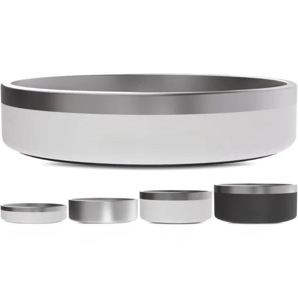Rust-proof metal and non-slip dog bowl Large